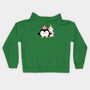 Christmas Kawaii Penguin Kids Hoodie